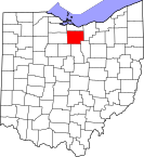 map of Ohio.
